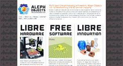 Desktop Screenshot of alephobjects.com